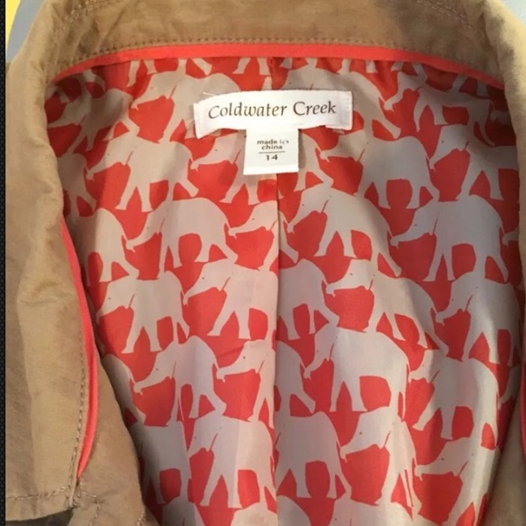 Coldwater Creek Water Resistant Trench Coat Jacket - Picture 4 of 13
